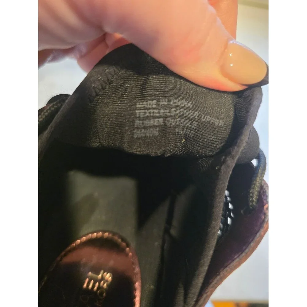 Michael Kors Black & Metallic Burgundy Women's Lace-Up Sneakers